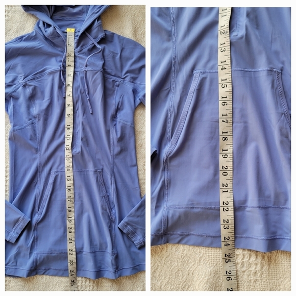 Lululemon Runbeam Long Sleeve UPF Ponytail Athletic Running Hoodie- Lilac Blue - Picture 9 of 12